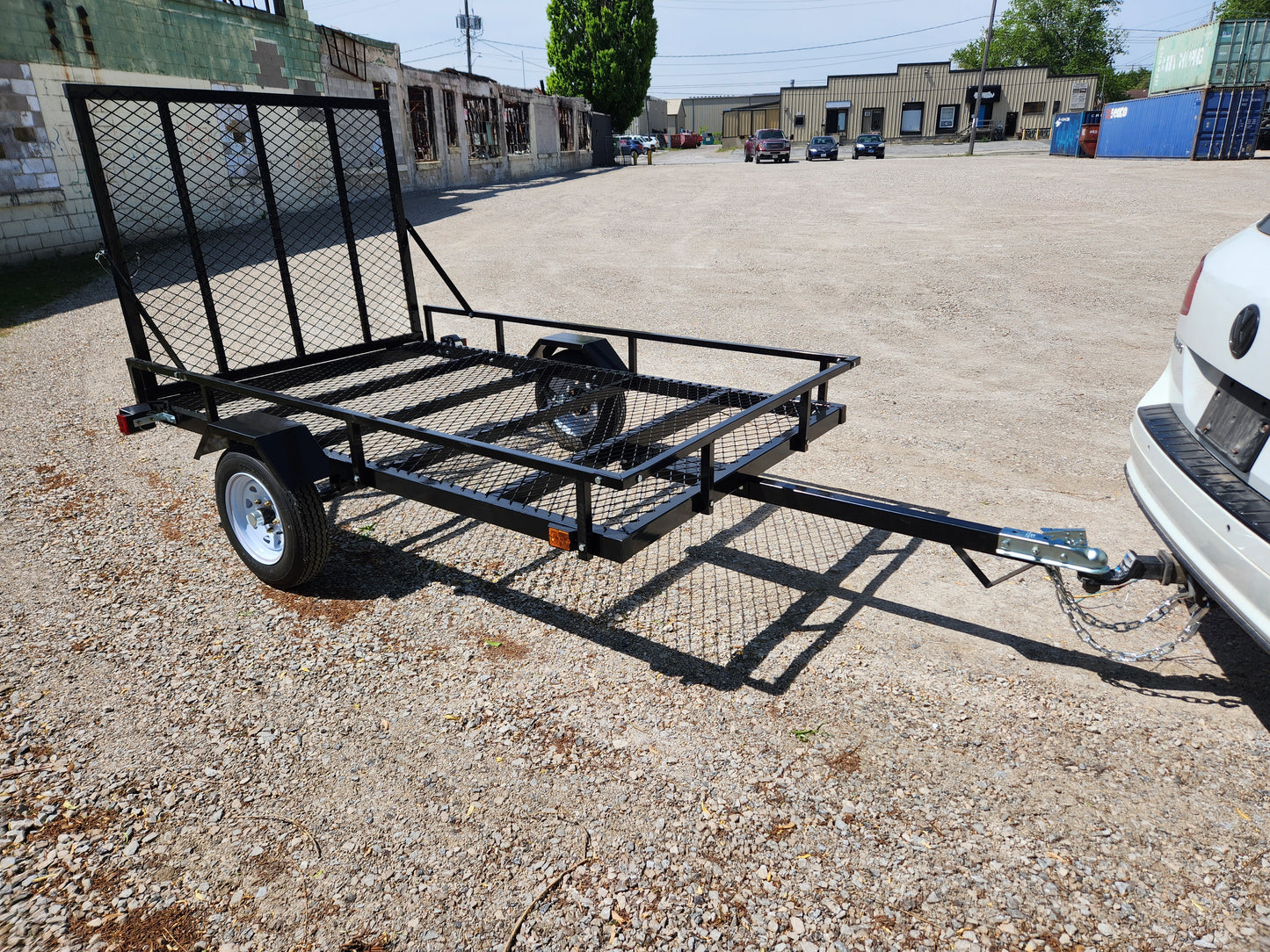 5x8 UTILITY TRAILER WITH GATES AND TILT! BLACK