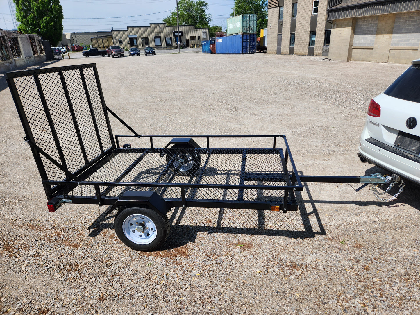 5x8 UTILITY TRAILER WITH GATES AND TILT! BLACK