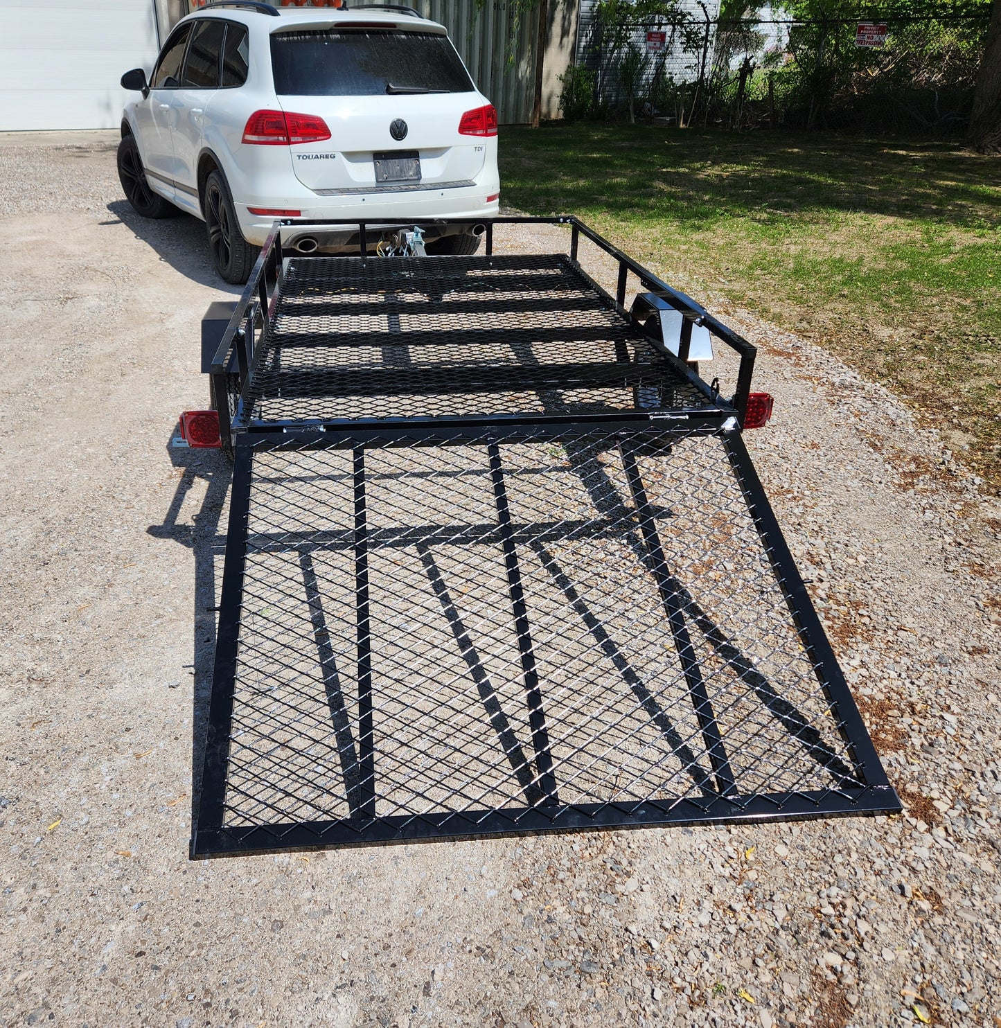 5x8 UTILITY TRAILER WITH GATES AND TILT! BLACK