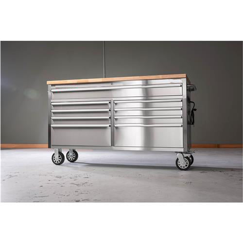 61-inch Tool chest with 9 drawers and Power Strip