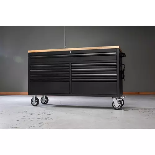 61-inch Tool chest with 9 drawers and Power Strip