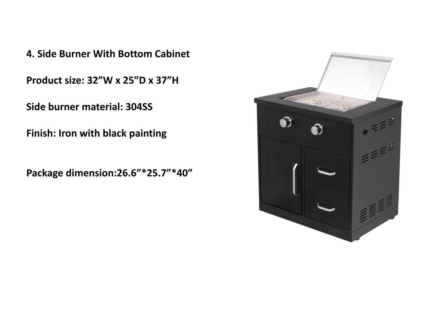 THOR SIDE BURNER WITH BOTTOM CABINET