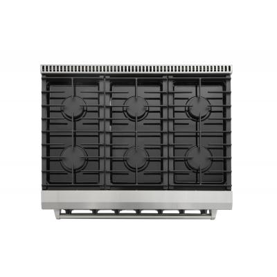 LRG3601U Thor Kitchen – 36 inch Professional Gas Range in Stainless Steel