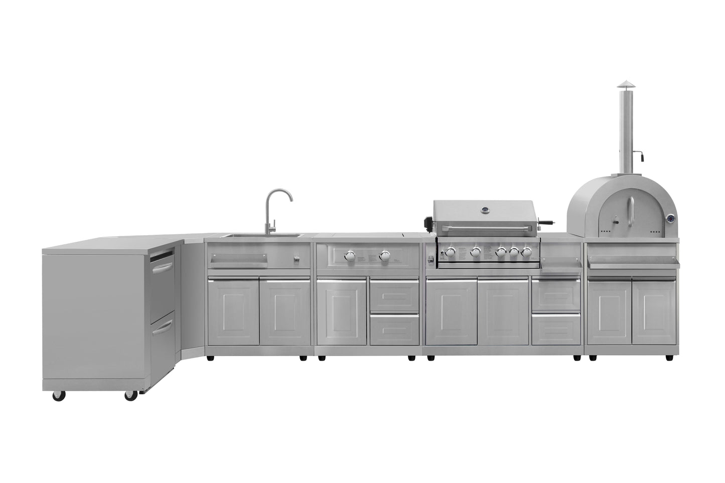 pro-style 8-piece Modular Outdoor Kitchen Suite