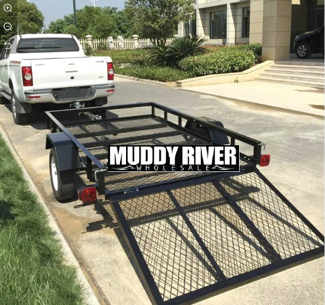 5x8 UTILITY TRAILER WITH GATES AND TILT! BLACK