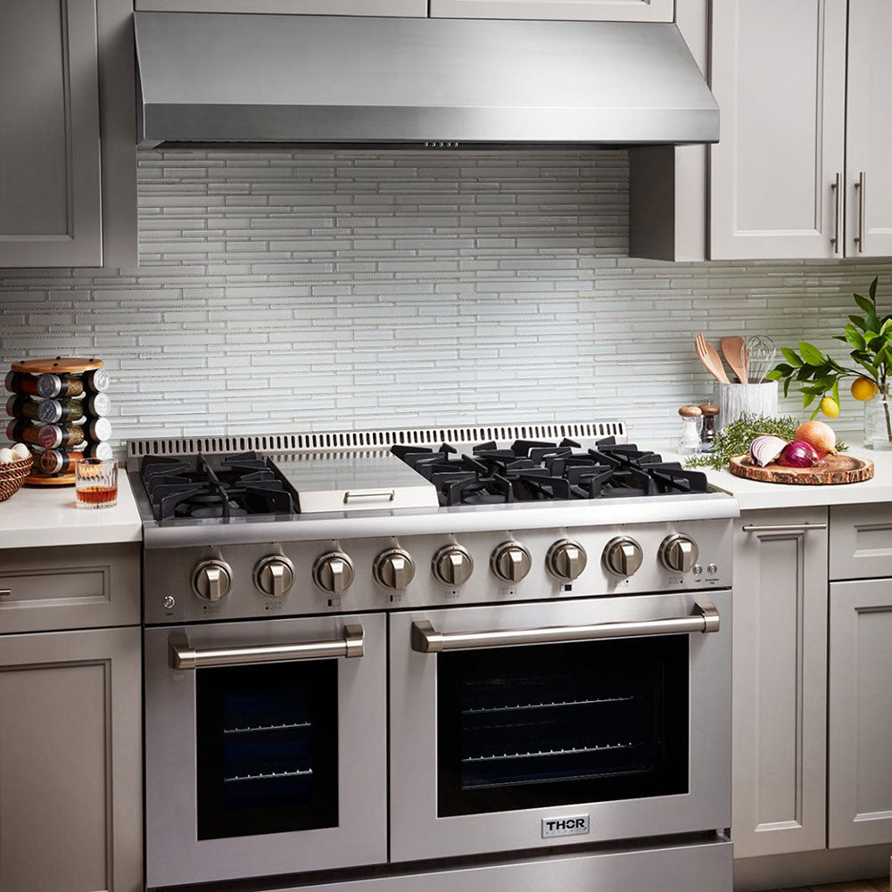 TRH 4806 48 Inch THOR Professional Range Hood, 11 Inches Tall in Stainless Steel