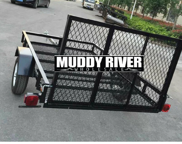 5x8 UTILITY TRAILER WITH GATES AND TILT! BLACK