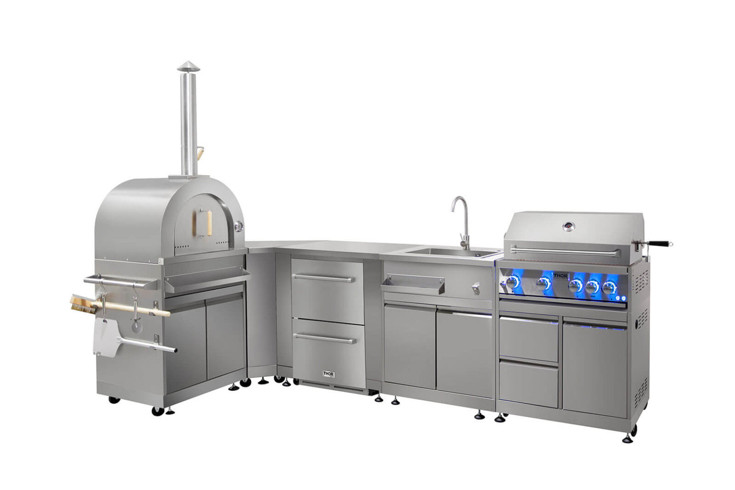 pro-style 8-piece Modular Outdoor Kitchen Suite