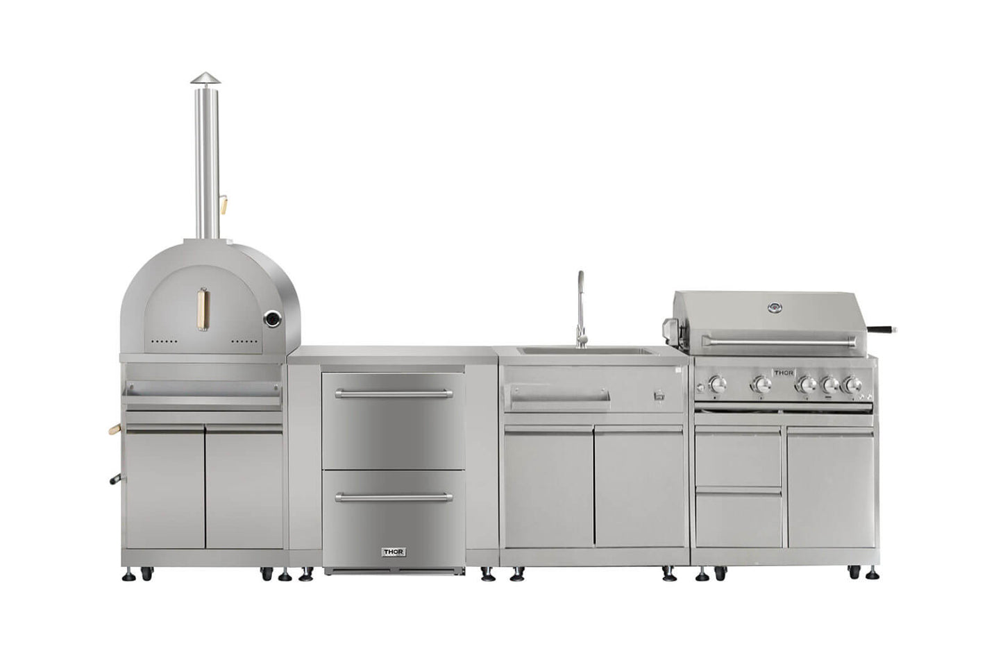 pro-style 8-piece Modular Outdoor Kitchen Suite