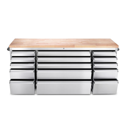 freedom 72 inch 15 Drawers Tool Chest, stainless steel