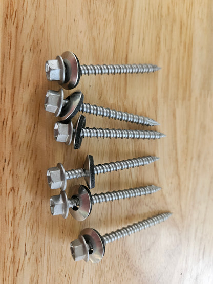 Premium #10 roofing screws galvanized    2-1/8"  inches ( 55mm)   10 gauge hex head self starting metal