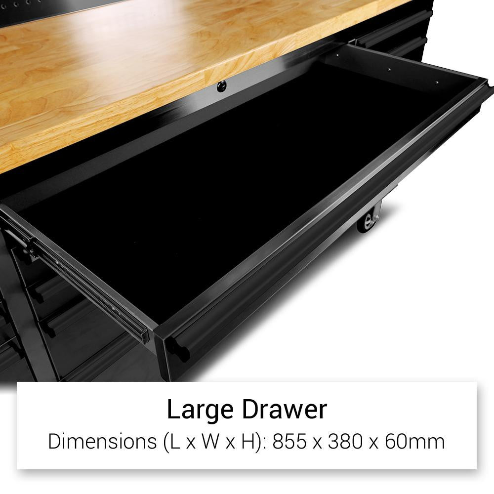 72 INCH BLACK TOOL CABINET WITH PEGBOARD & UPPER CABINETS