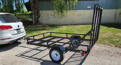 5x8 UTILITY TRAILER WITH GATES AND TILT!  BLACK