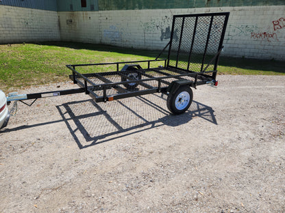 5x8 UTILITY TRAILER WITH GATES AND TILT!  BLACK