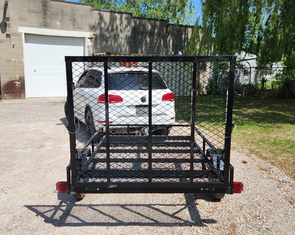 5x8 UTILITY TRAILER WITH GATES AND TILT!  BLACK