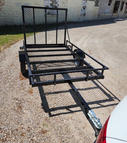 5x8 UTILITY TRAILER WITH GATES AND TILT!  BLACK