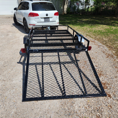 5x8 UTILITY TRAILER WITH GATES AND TILT!  BLACK