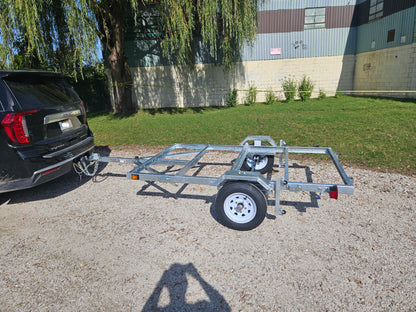 FREEDOM ULTRA  5X8 GALVANIZED FOLDING UTILITY TRAILER