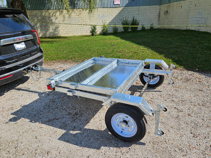 FREEDOM ULTRA  5X8 GALVANIZED FOLDING UTILITY TRAILER