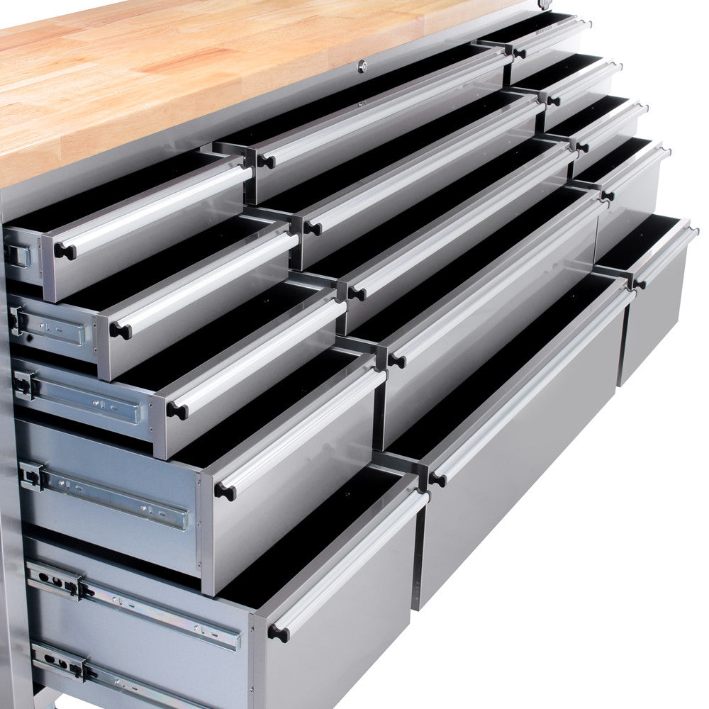 freedom 72 inch 15 Drawers Tool Chest, stainless steel