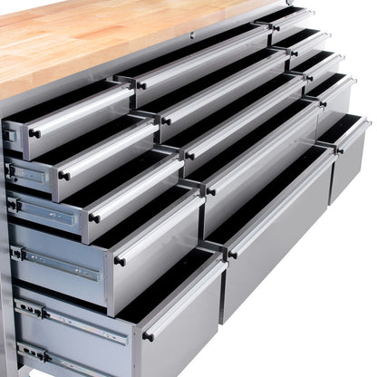 freedom 72 inch 15 Drawers Tool Chest, stainless steel