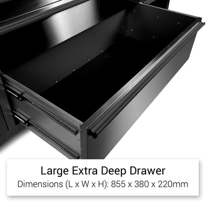 72 INCH BLACK TOOL CABINET WITH PEGBOARD & UPPER CABINETS