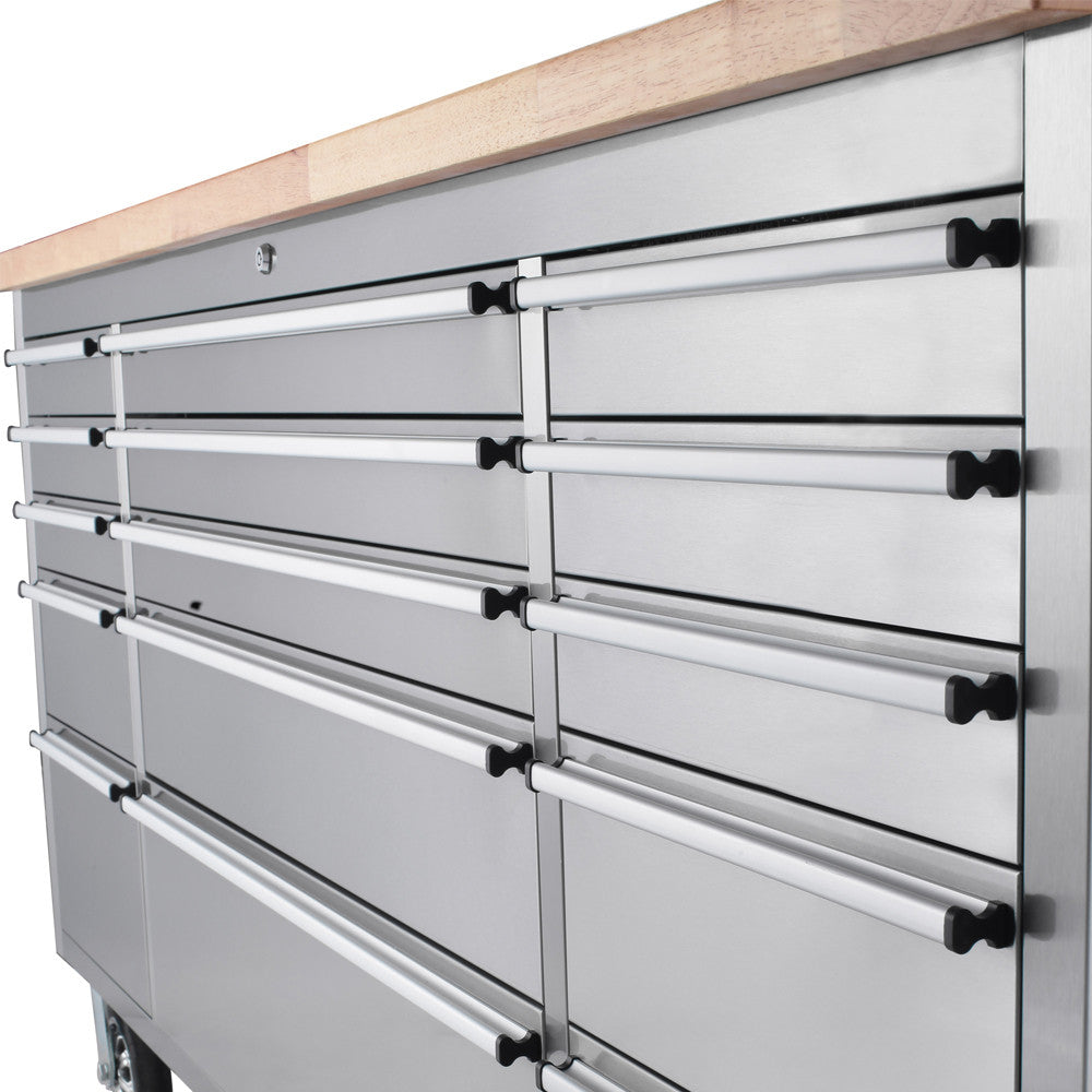 freedom 72 inch 15 Drawers Tool Chest, stainless steel