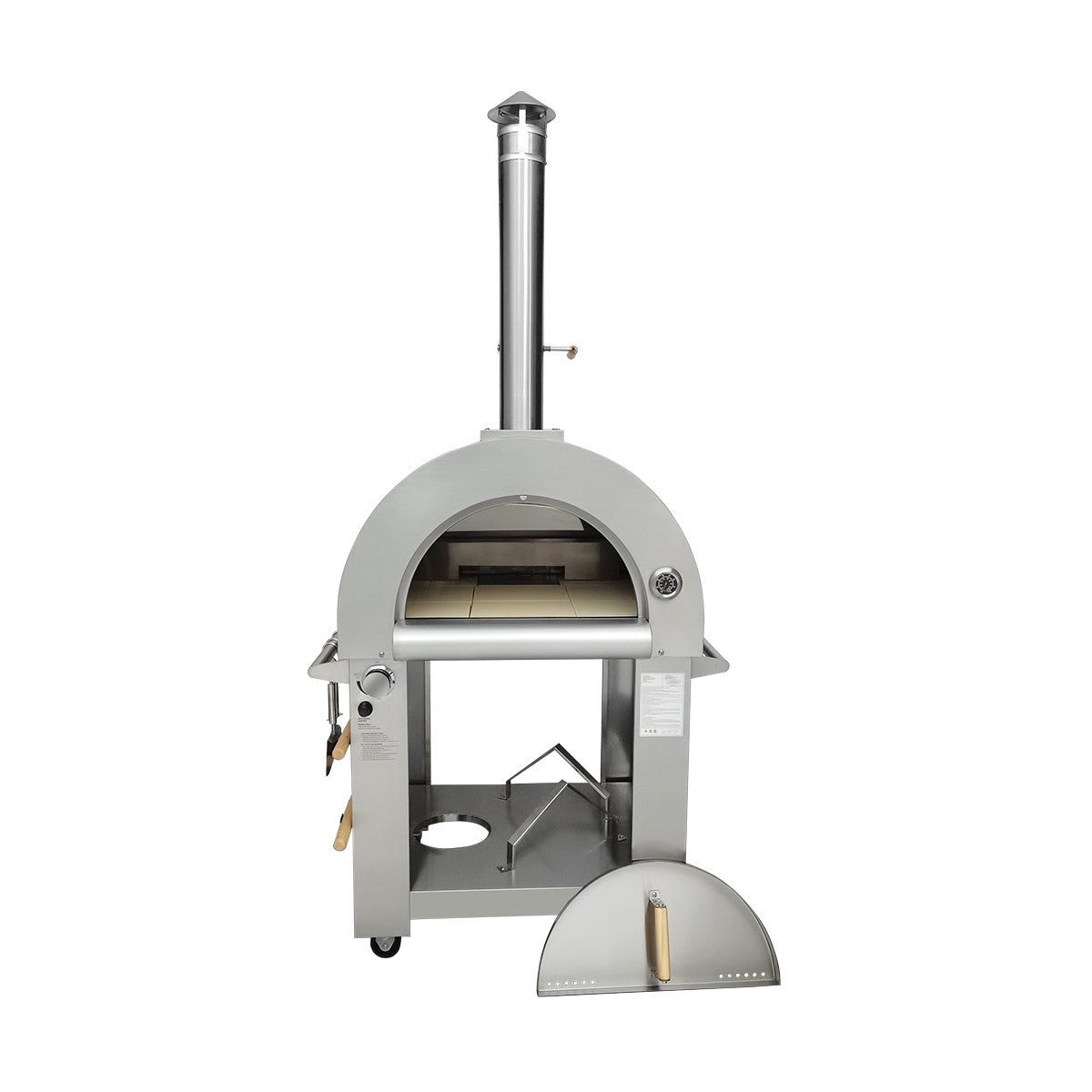 Kitchen Stainless Steel Gas / Wood fired outdoor pizza oven HPO03SH