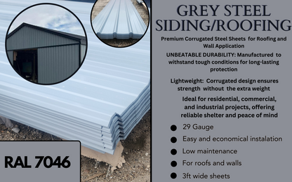 STEEL SIDING/ROOFING 29 GAUGE!  10, 12, 16 FT LENGTHS!