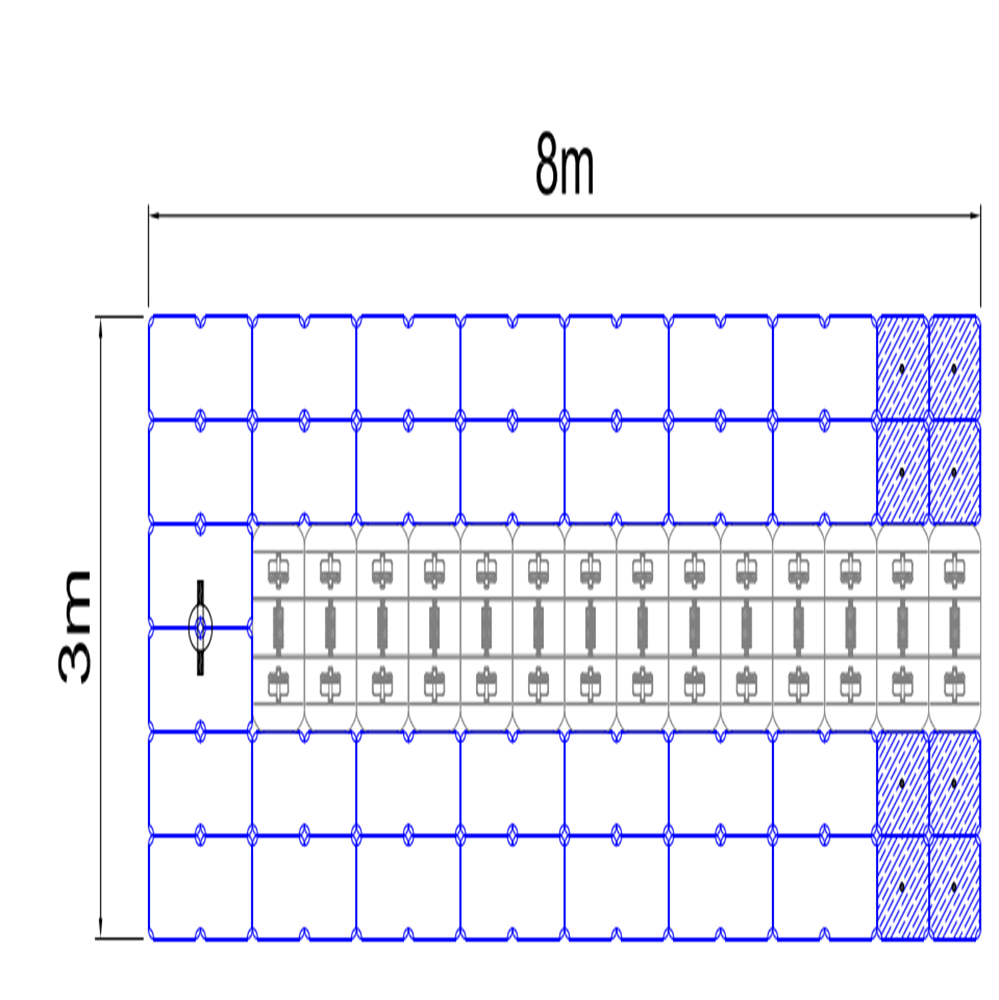 Heavy-Duty Modular Boat Dock – 26' x 10' (8m x 3m)