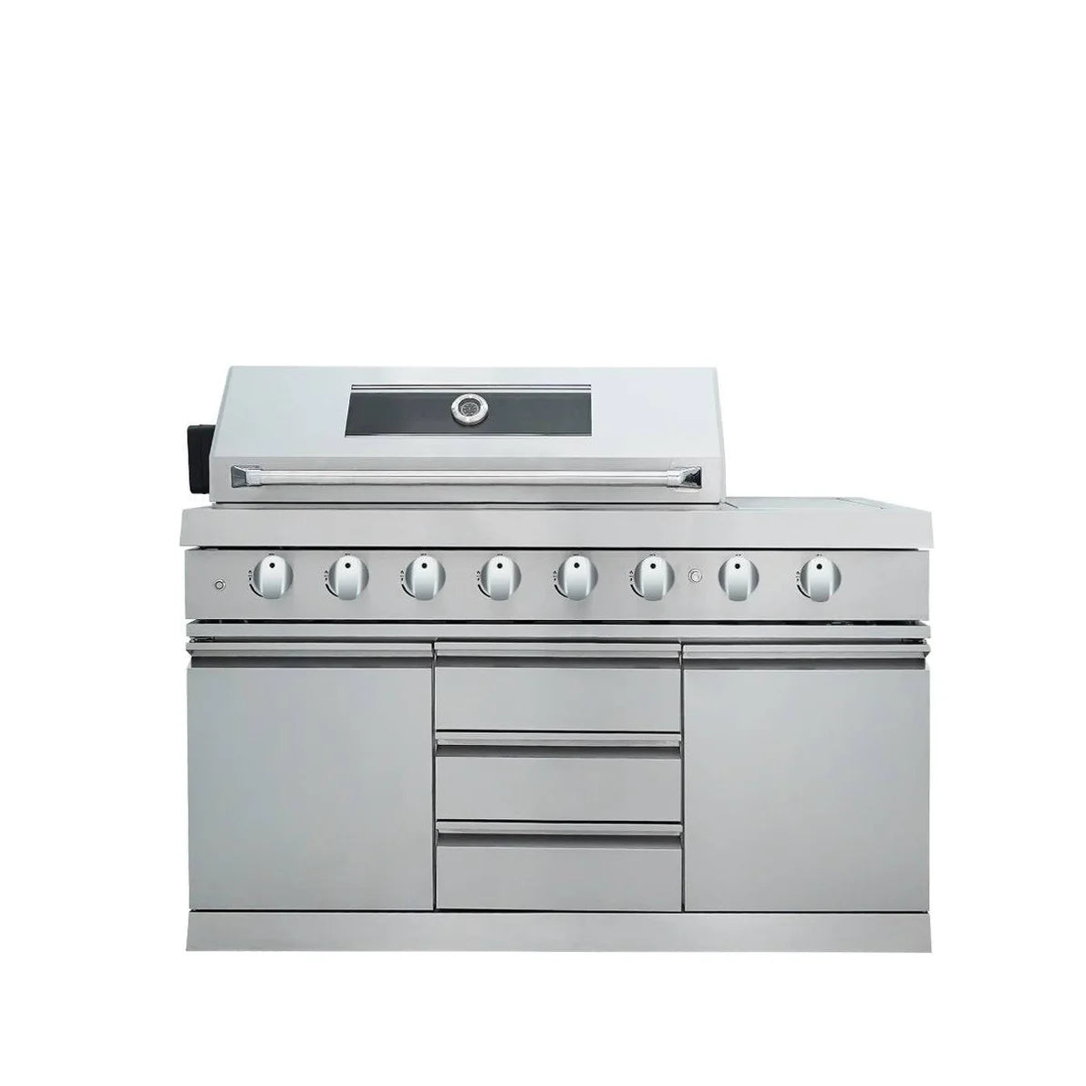 OUTDOOR KITCHEN Stainless Steel , 6 Main Burners, Rear Burner, Side Burner, Integrated Sink & Refrigerator, CSA/CE Certified,