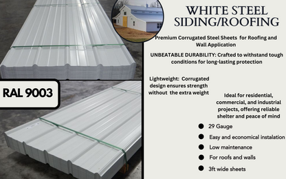 STEEL SIDING/ROOFING 29 GAUGE!  10, 12, 16 FT LENGTHS!