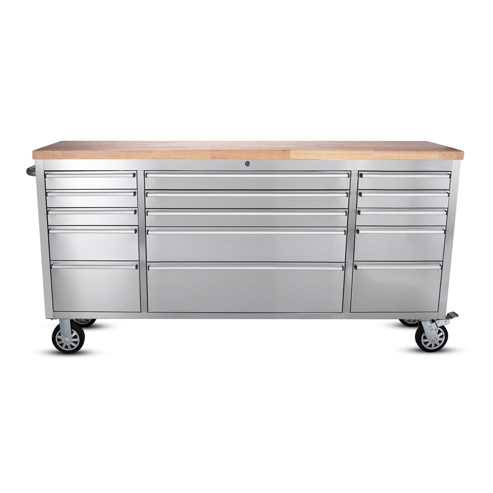 freedom 72 inch 15 Drawers Tool Chest, stainless steel