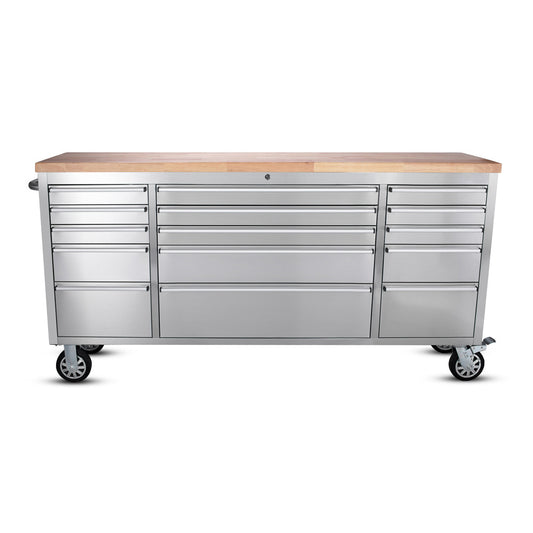 freedom 72 inch 15 Drawers Tool Chest, stainless steel