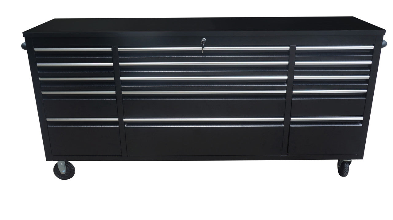 72inch 15 Drawers Tool Chest - BLACK