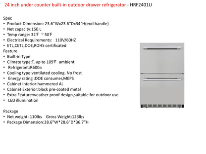 HRF2401U  THOR OUTDOOR REFRIGERATOR  