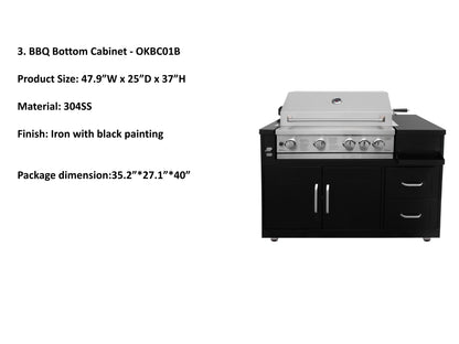 THOR BBQ WITH CABINET FOR OUTDOOR KITCHEN
