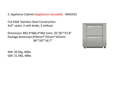 pro-style 8-piece Modular Outdoor Kitchen Suite