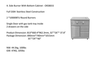 pro-style 8-piece Modular Outdoor Kitchen Suite