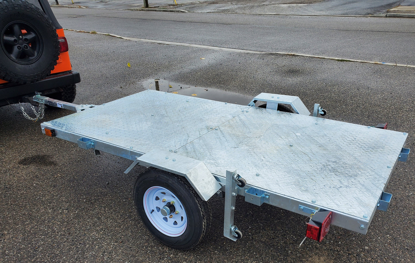 THE ULTRA 4X8  GALVANIZED FOLDING TRAILER