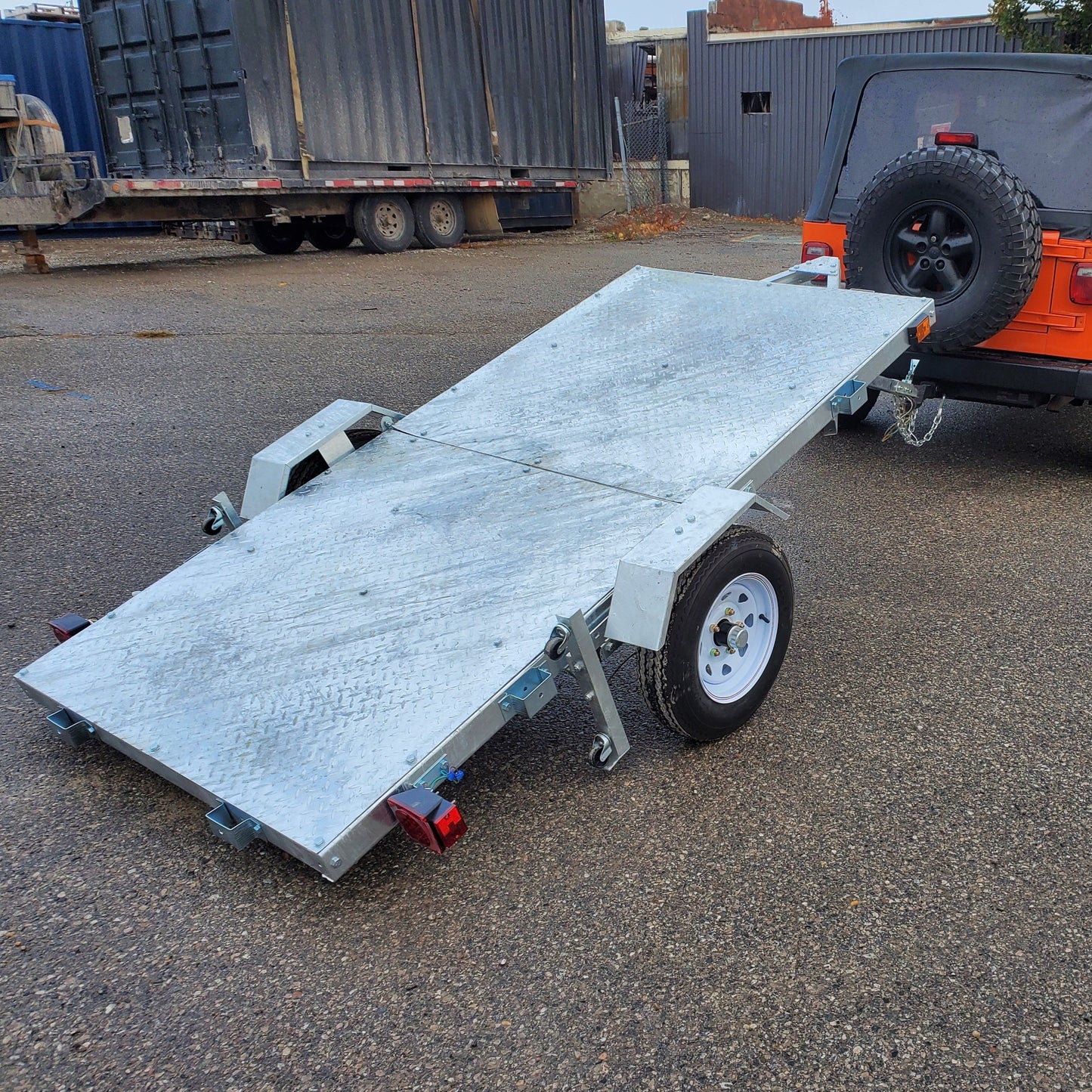 THE ULTRA 4X8  GALVANIZED FOLDING TRAILER