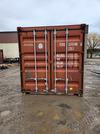 20 FOOT brown USED SHIPPING CONTAINER  TCKU3243406