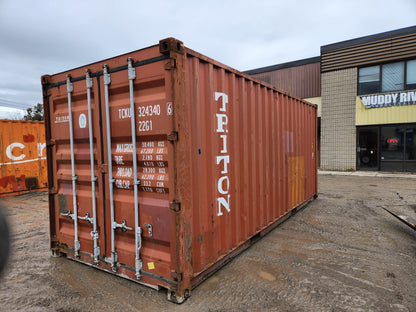 20 FOOT brown USED SHIPPING CONTAINER  TCKU3243406