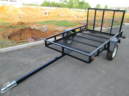 5x8 UTILITY TRAILER WITH GATES AND TILT!  BLACK