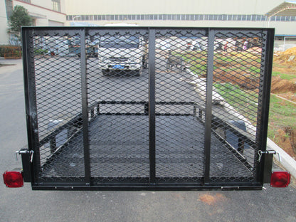 5x8 UTILITY TRAILER WITH GATES AND TILT!  BLACK