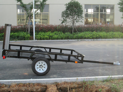 5x8 UTILITY TRAILER WITH GATES AND TILT!  BLACK