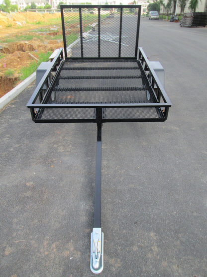 5x8 UTILITY TRAILER WITH GATES AND TILT!  BLACK