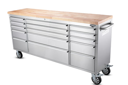 freedom 72 inch 15 Drawers Tool Chest, stainless steel