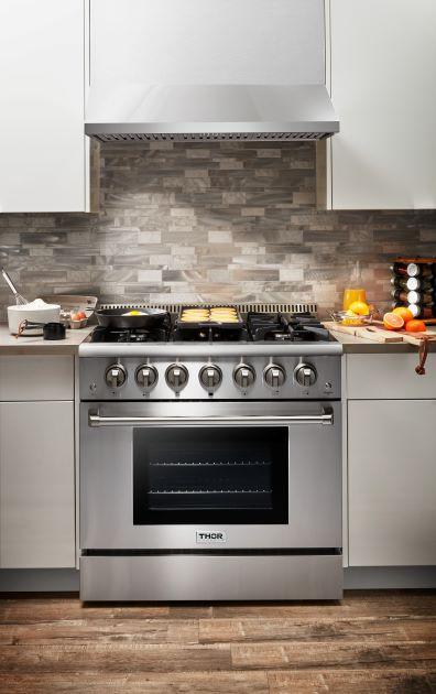 Thor Kitchen 36 in. 1,000 CFM Under Cabinet LED Range Hood in Stainless Steel, TRH3606