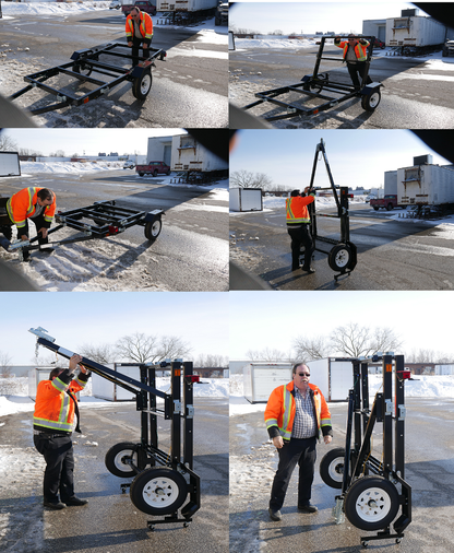 Folding utility trailer